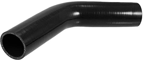 QUARKZMAN Universale 45mm 1.77 ID 45 Gradi Auto Accoppiatore Silicone Tubo Nero