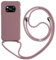 Keteen Handyband hülle für Xiaomi Poco X3 NFC/Poco X3 Pro Handyhülle mit Band Slim Silikon Schutzhülle Abnehmbar Kordel Stossfest Cover zum Umhängen Necklace hülle Xiaomi Poco X3 NFC-Pink