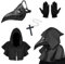 Kungfu Mall Plague Doctor Maske, Steampunk Lange Nase Vogelmaske, Halloween Vogel Schnabel Maske, Halloween Kostüm Requisiten Maske, Retro Leder Vogelmaske für Halloween Cosplay Party Requisiten