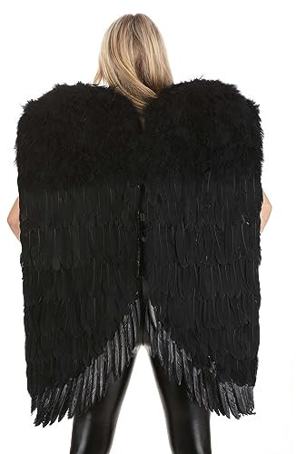 Black Angel Wings Fancy Dress Costume Accessory Standard