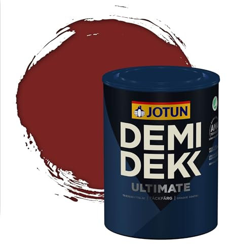 Jotun - Peinture Bois, Lasure Opaque pour Extérieur et Intérieur Satinée - DEMI DEKK CLEAN TECH - RAL 3011 - Rouge Brun - 0,75L