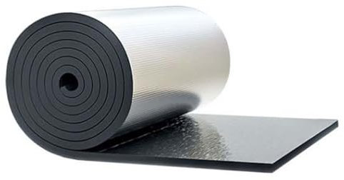 Radiator Foil Heat Reflective Thermal Foam Heating Insulation 5mm Thick Aluminium Insulation Board Thermal Foil Insulation Fireproof Roll Self Adhesive for Window, Roof, Wall, Van, Shed ( Size : 1mx1m