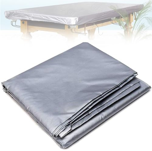 Billardtischabdeckung, PVC, wasserdicht, staubdicht, feuchtigkeits- und Sonnenschutz, Snookertischabdeckung, mit Kordelzug, Billardtisch-Staubschutz, für 7/8/9/10/12 Fuß Billardtisch 12 Fuß 12ft