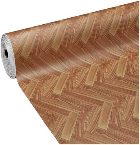 PVC-Bodenbelag Vinylrolle 31 Größen Holzpfahl Fischstecker 100x200 cm Dis_E