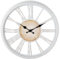 DIYZON Vintage Wanduhr 40 cm im Klassischen Stil, Römischen Ziffern, Moderne Uhr, Batteriebetrieben für Zuhause Geräuschlose, Nicht Tickende Uhren für Wohnzimmer Schlafzimmer Küchenwanduhr (Weiß)