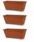 mille idee 3 Pezzi Balconiera Fioriera Vaso in Plastica color Terracotta cm.50 con Sottovaso