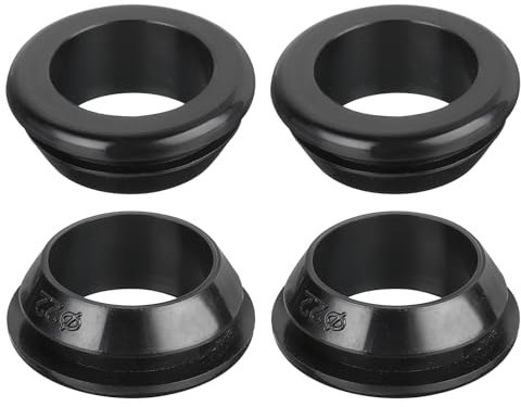 QUARKZMAN 10Pcs Passe-Fils en Caoutchouc 22mm de Diamètre de Montage, pour Bouchons de Passe-Fils en Caoutchouc de 18mm de Diamètre Intérieur pour Protection de Câbles de Pare-Feu, Noir