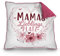 PR Print Royal Kissen für Mama - Mamas Lieblingsplatz - Persönliches Geschenk für Mama zum Geburtstag, Muttertagsgeschenk | inkl. Füllung, 40 x 40 cm, Rückseite Pink