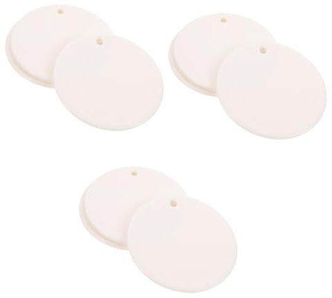 IWOWHERO 9pcs Diy Ceramic Pendants Tags for Pottery Painting Craft Accessory Enamel Charms Jewelry Making