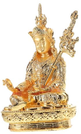 Amosfun Buddhistische Lotus Ornamente Skulptur Statue Messing Buddha Figur Antike Figur Metall Bodhisattva Ornament Metall Buddha Skulptur Buddha Figuren