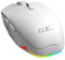Kabellose wiederaufladbare Gaming-Maus, 3200 DPI, Bluetooth/2,4 G, 7-farbige LED, 8 Hintergrundbeleuchtungsmodi, 6 Tasten, einstellbare DPI mit AI-Copilot, Weiß