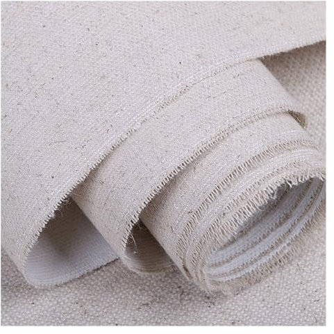 Rouleau de Toile à Peinture Toile vierge professionnelle for peinture, couche de peinture à l'huile acrylique, mélange de lin, fournitures d'art apprêtées for artiste, un rouleau de 5M pour Peinture a