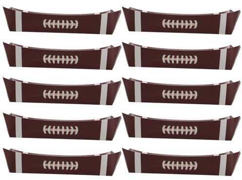 SECFOU 10pièces Plateaux de Service pour Fêtes Bols à Goûter Assiettes à Dessert Plateaux de Football Cadeaux pour Invités Décoration de Table