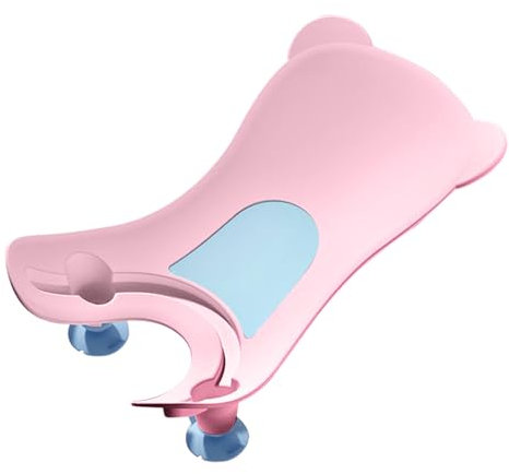 Clean Rinse Baby Badewanne, Badehilfe für Tisch, Spüle, oder Badewanne, mit 3 Liegepositionen Baby Bather Spülwanne für Waschbecken Baby Körper Unterstützung für Waschbec (Pink)