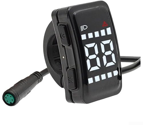 LCD-Bedienfeld für E-Bikes, IP65-Display-Controller für BAFANG BBS01 BBS02 HD-Motor, UART 5-polige Buchse, wasserdichte Schnittstelle