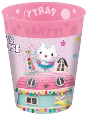 PROCOS Gabby´s Dollhouse Wiederverwendbare Kunststoffbecher (4 Stück, 250 ml)