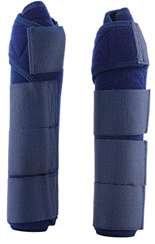 Cerlyiont Horse Boots Splint Boots, Leg Wraps Protector for Horses, Horse Leg Wraps, Protective Boots Lower Limb Brushing Horse Boots Reusable Front Hind Leg Protection Gear (Dark Blue)