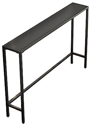Table console fine en fer pour H et salon, 80 à 120 cm, élégante table de canapé étroite, table de porche de 20 cm de large, pour chambre à coucher et balcon