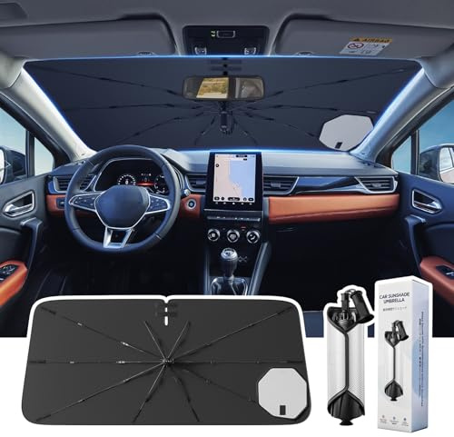 LANGBEAN Parasol Plegable Parabrisas Delantero Renaul-t Captur 2020-2026 | Para Sol Coche Bloquea Rayos UV & Calor, Respaldado por Ventosa de Silicona, Accesorios Protector Visor Solar [Actualizado]