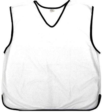 Sterling Sports® 10 x Trainingsleibchen aus Netzstoff, für Fußball und Rugby, Sport-Lätzchen für Party, Outdoor, Kinder, Jugendliche und Erwachsene, Größe S, M und L, Weiß