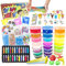 ESSENSON DIY Slime Kit, 24 Colores Slime Making Kit para niñas, Crystal Clear Slime, Amuletos, Purpurina, Juguetes de Regalo para niños