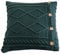 CUTTE Einfarbige quadratische Kissen Kissen Kissenbezug Wolle Vintage Knöpfe blau,Green,45x45cm
