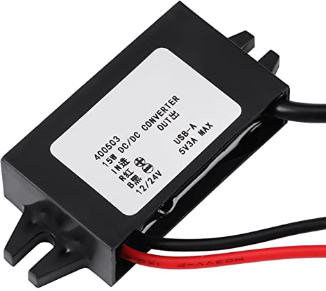 12V Auf 5V Usb,12V Usb Steckdose,Dc Wandler 12V 5V,12V Auf Usb,Dc 12 V 24 V Bis 5 V Abwärtdler-Regler,1 Stück Dc-Dc-Adapter 12 V / 24 V Auf Usb 5 V 3 A Konverter-Regler-Kabel Drähte Net