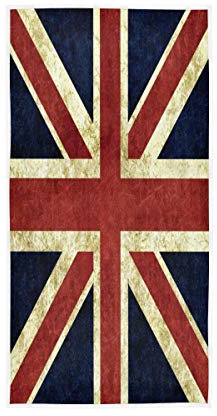 Mnsruu - Toalla de baño (76 x 38 cm), diseño de Bandera británica