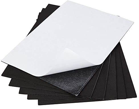 BENECREAT 10 PCS Hojas Negra Adhesiva de EVA Espuma Hoja de A4 (30x21cm) Espesor de 0.2cm Cortable Almohadilla Adhesiva Antideslizante para Muebles y Manualidad