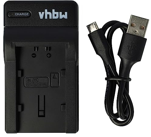 vhbw USB Ladegerät kompatibel mit JVC EVERIO GZ-E200BEU, GZ-E300, GZ-E300BEU, GZ-E305 Kamera Camcorder/Akku - Ladeschale, Ladeanzeige, 4,2 V
