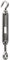 FASTON® Spannschlösser Auge - Haken M4 änhl. DIN 1480 Edelstahl A4 V4A (10 Stück) Spannschloss Wantenspanner Spannschloß Spannschraube Drahtseil Seil Kabel