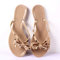 WYYSYNXB Sommer- Damen PVC Eben Sandstrand Mappe Fuß Flip Flops Niet Bowknot Flip Flops Sandalen Cooler Widerstand,Braun,40