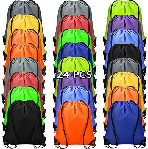 RLGPBON 12/24/48 PCS Sacche con Coulisse per Sport Gym,Zaino Sacca da Ginnastica ,Sacchetti per Palestra Sacchetto Sportive Borse da Viaggio Zainetto Scuola per Bambini Borsa Scarpe(43x34cm)