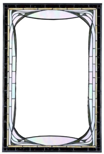 Casa Padrino Luxus Tiffany Wandspiegel Mehrfarbig 50 x H. 75 cm - Rechteckiger Jugendstil Wohnzimmer Spiegel - Schlafzimmer Spiegel - Garderoben Spiegel - Luxus Tiffany Möbel