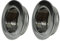 WHL 2X Polished Chrome Round Recessed Pull Handles, Flush Mount Ideal for Sliding Cabinet, Wardrobe, Cupboard Doors, Silver