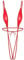 Oyolan Femme Micro Bikini Sexy Transaprent Body String Sexy Mini Maillot de Bain Dos Nu Halter Neck Bikini Type A Rouge Taille Unique