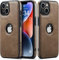 Sibada iPhone 14 Hülle, iphone14 case, Logo View Kompatibel mit Slim Premium Veganes Leder Klassisch Luxus Elegant Dünn Cover, entworfen für iphone14 hülle - Grau