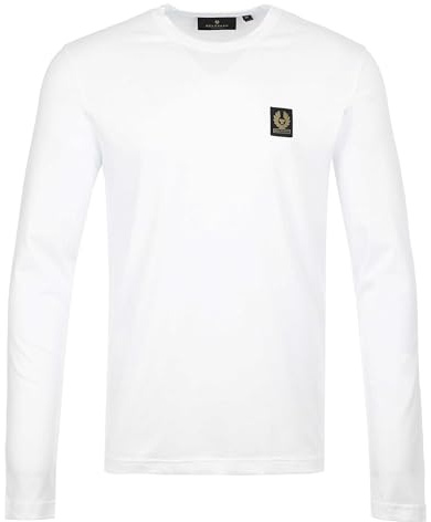 Belstaff Long Sleeve T-Shirt Colour : White, Size : Extra Large