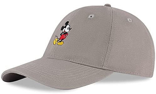 Disney Herren Baseball Cap, Mickey Mouse Adjustable Hat for Adult Baseballkappe, grau-warm Grey, L/XL