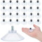 AccEncyc Suction Cup 40 mm Glass Suction Pads Clear PVC Sucker Pads Suction Holder Without Hooks for Bathroom Wall Door Glass Window Car Shade (Black, 24pcs)