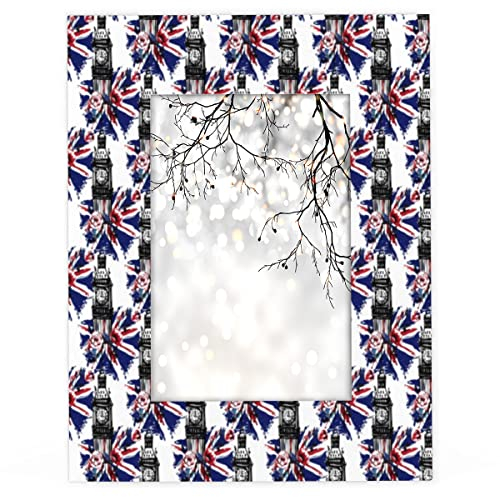 Bilderrahmen aus Holz, 35,6 x 28,9 cm, London-Flagge, Big Ben, f¨¹r Tisch- und Wandmontage