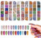 Nagel Glitter Nail Art Pailletten Holographische Nagel Flitter Sequin Abziehbilder für Maniküre Gesicht Augen Lippen Haare Körper 60 Grids 5 Kisten