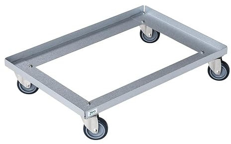 Kistenroller Transportroller für 600 x 400 mm Behälter, 4 Lenkrollen