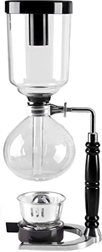 JITEM Cafetera sifón cafetera de estilo japonés de vidrio al vacío, sifón, percoladores, 3-5 tazas de vidrio, sifón de mesa, cafetera para café o té