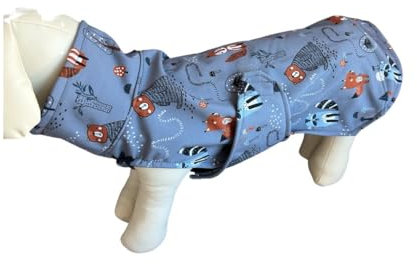 Hundemantel Softshell für Hunde Waldtiere Rückenlänge 40cm
