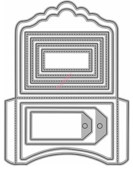 Sredwtk Karte Tags Umschlag Stanzschablonen Metall Prägeschablonen Stanzformen Schneiden für DIY Karte Sammelalbum Scrapbooking Fotoalbum Deko Cutting Dies