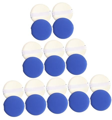 FRCOLOR 20 Piezas Para Polvos De Maquillaje Esponja Redonda Para Polvos Esponja De Maquillaje Para Aplicar Base De Seco o Húmedo