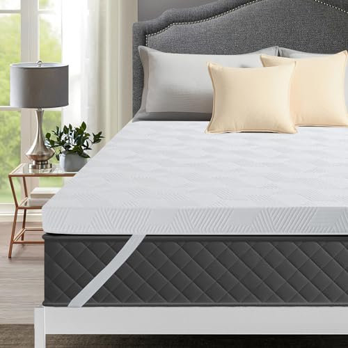 Autsel Matratze 90x200cm Topper Memory Foam Matratzen Topper 7,5cm Höhe Matratzentopper rutschfeste Unterseite für Matratzen und Boxspringbett Weiß