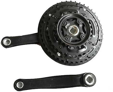 equlup Guarnitura per Bici, Disco per Guarnitura per Mountain Bike da 26 Pollici 42T 3 Chip per Ridurre Il Peso del Pignone per Bici con Pedivella con Foro a Rombo per La Sostituzione