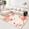 TocoLa Büroteppich Rasenteppich Outdoor Teppichboden Elegantes Rosa Blumenmuster Schlafzimmer Teppich Mädchen Zimmer Zubehör Wohnzimmerteppich 120X200cm